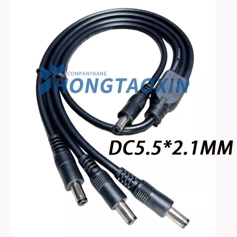 DC Spliter DC5.5*2.1MM 1male to 3male DC5.5*2.1mm 12V 10A  Power Cord For Minitor Power Charging adapter All Copper 18AWG