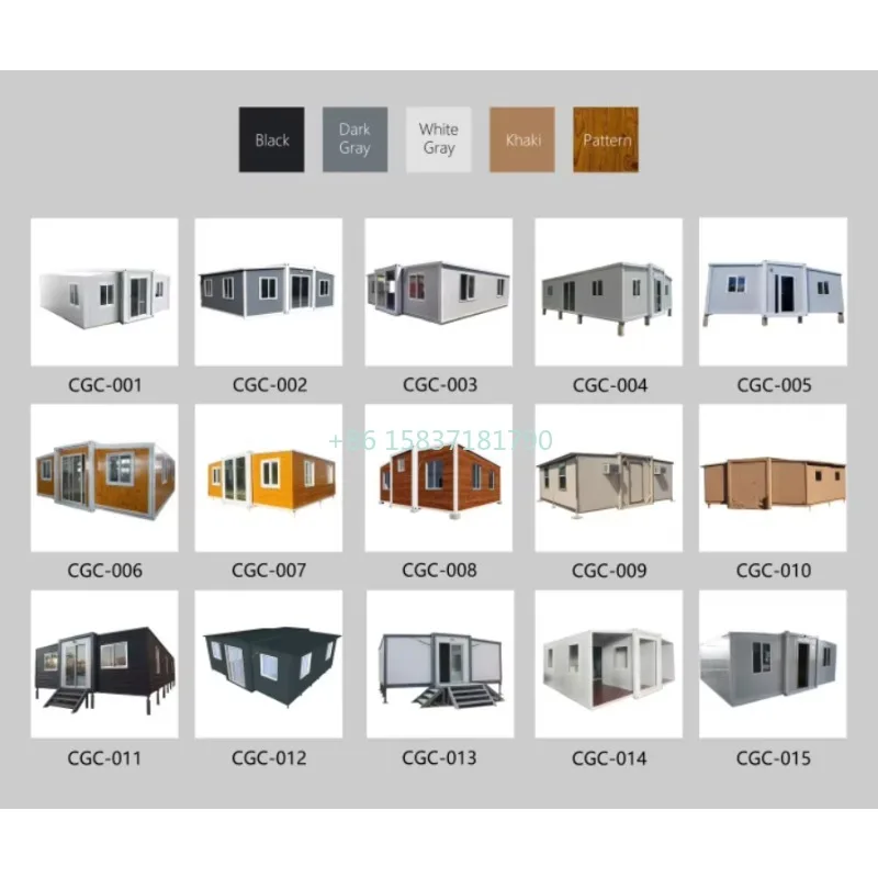 Portable Container House Hurricane Proof Light Steel Foldable Flat Pack Folding House Expandable Storage Prefabricated Container