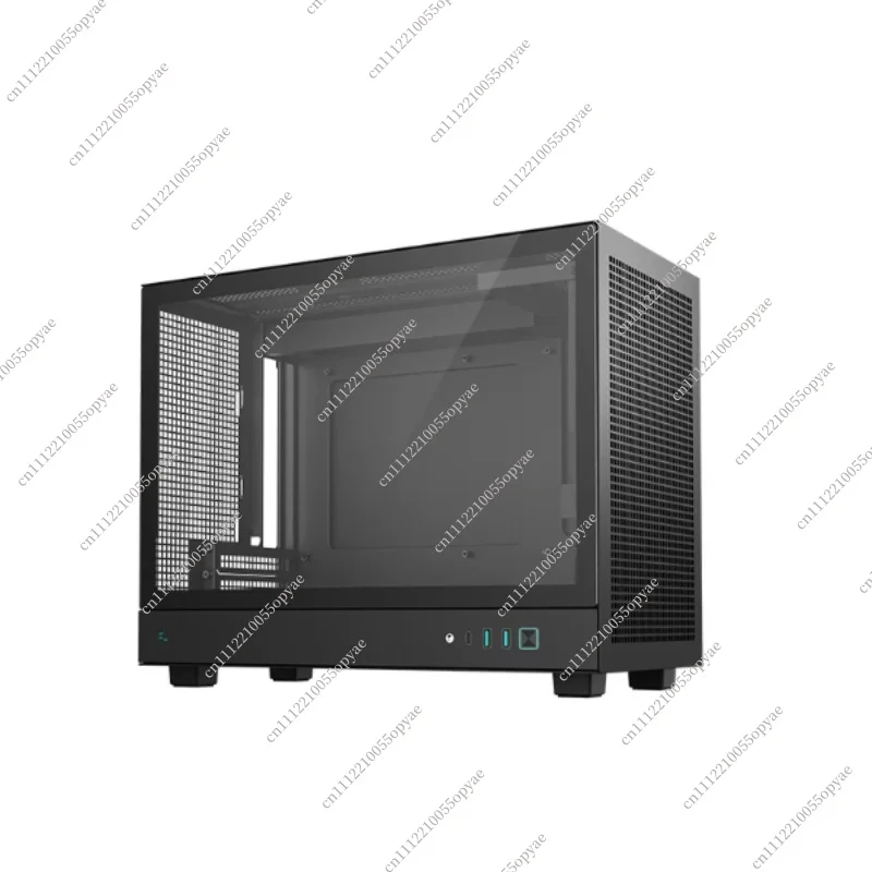 CH160-PLUS Mini ITX MATX Computer Case with Handle Mesh Ventilation Side Panel Tempered Glass Desktop PC