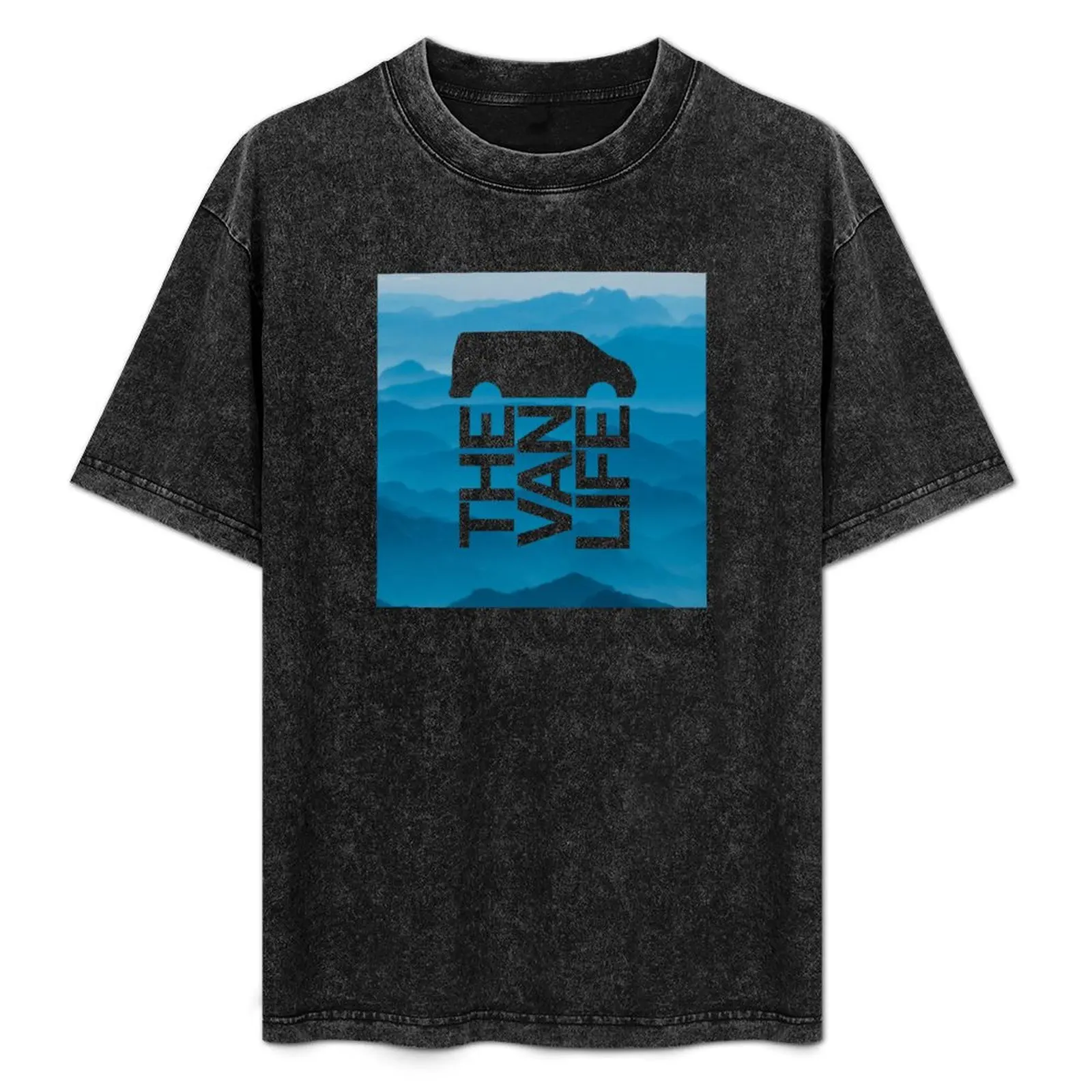 

Van Life Logo : blue mountain stencil T-Shirt Plus Size Quick Dry Sports Tee