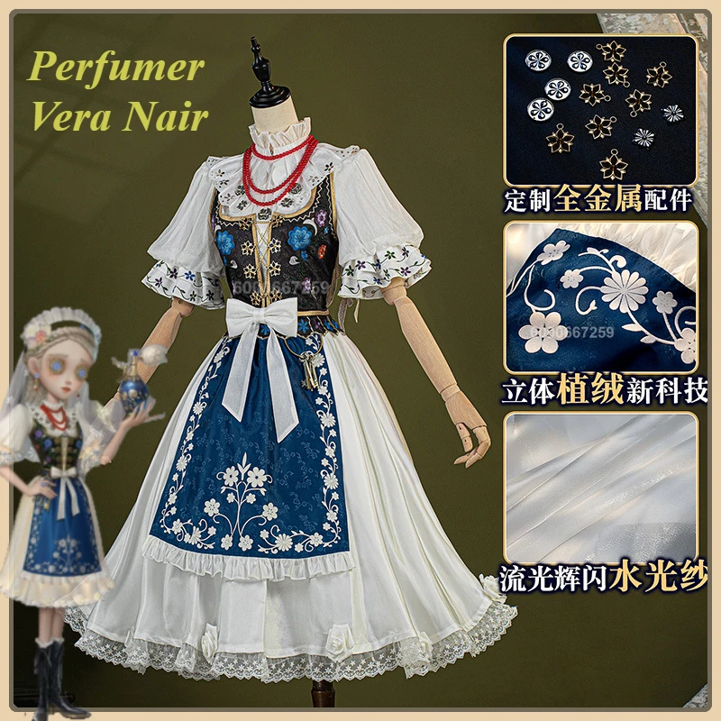 

Identity V Game Perfumer Vera Nair Cosplay Costume Women's The Dove-Like Yudit Skin Dress Role Play outfit for Halloween Party