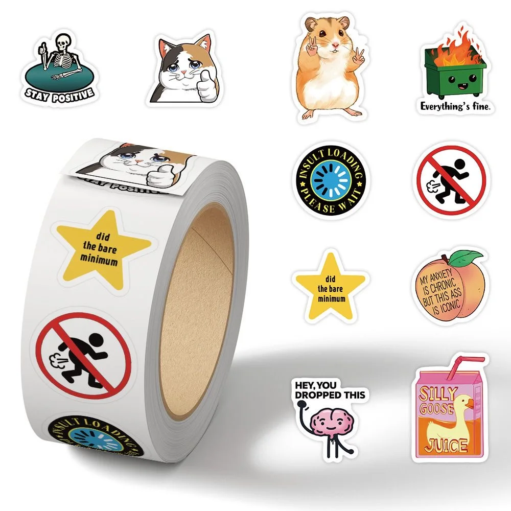 

100-500pcs Funny Emotion Meme Sticker for Phone Case Laptop Notebook DIY Decorative Waterproof Sticker Kids Toy Decor Removable