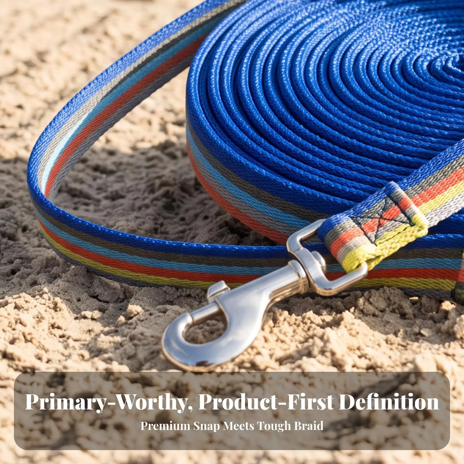 Horse Lead Rope with Metal Clip Heavy-Duty Polyester Lead Rope Tug-Resistant