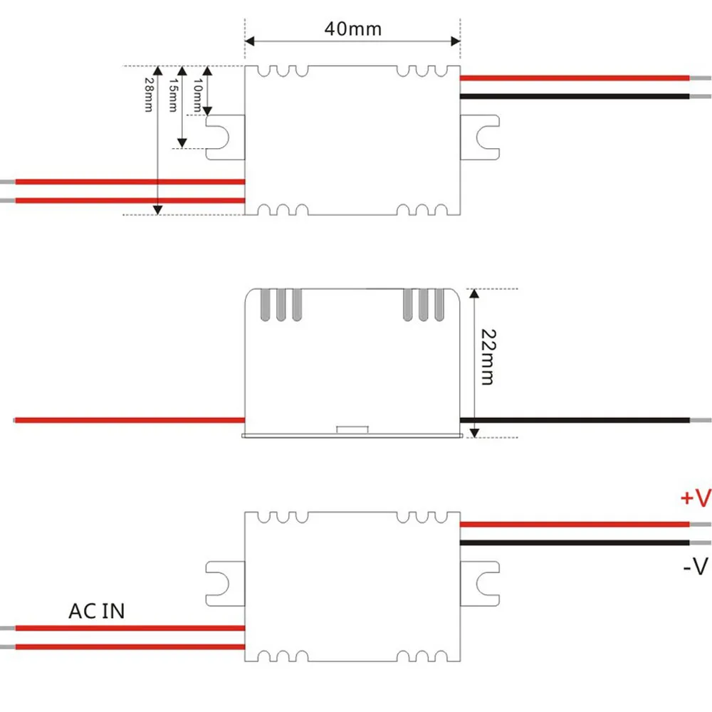 Módulo de fonte de alimentação step-down ac 100-264v para dc 5v 9v 12v 24v conversor mini buck converter AC-DC módulo de alimentação regulador