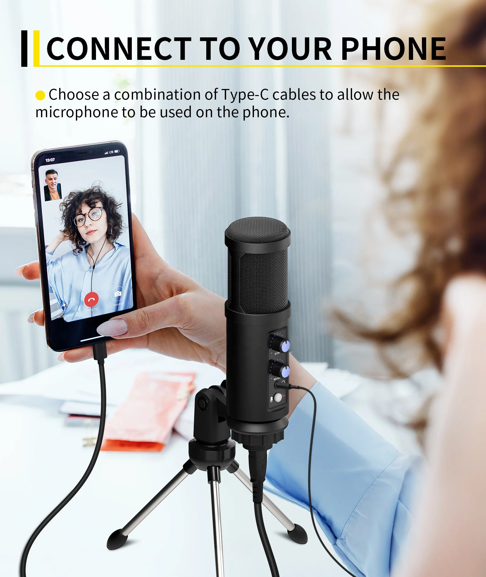 Ten items TLF Xtuga Best Usb Mic Condenser Bm 990 Microphone Studio Condenser Set With Canton Power