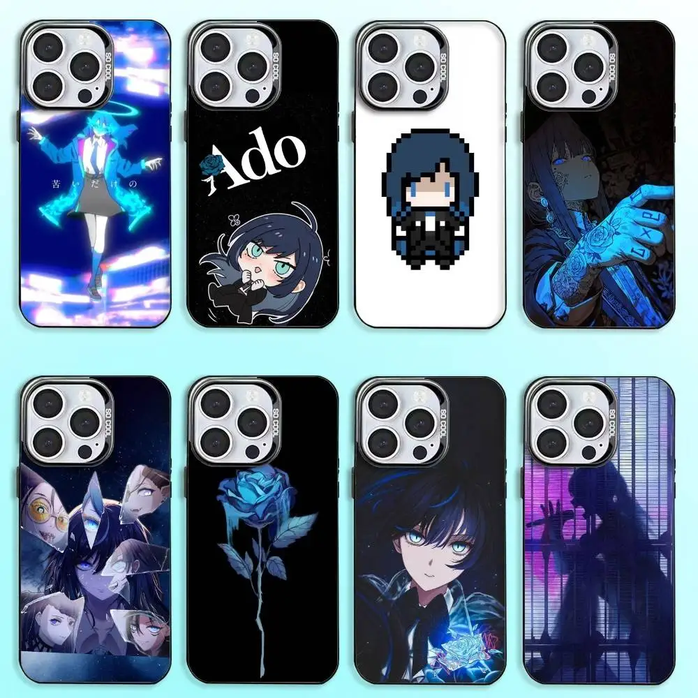 

Ado Kyogen X Uta Phone Case For iPhone17,16,15,14,13,12,11 Plus,Pro Max Black Candy Matte Shockproof Cover