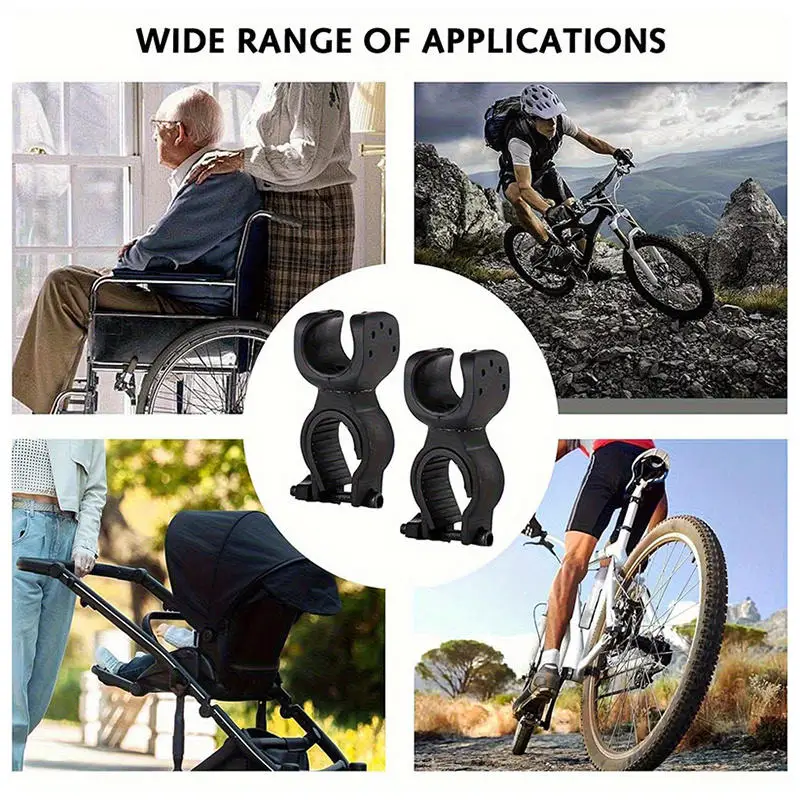Electric Manual Wheelchair Crutch Clip Holder Elderly Commuting Car Accessories Degree Adjustable Rubber Personal Health Care view 5