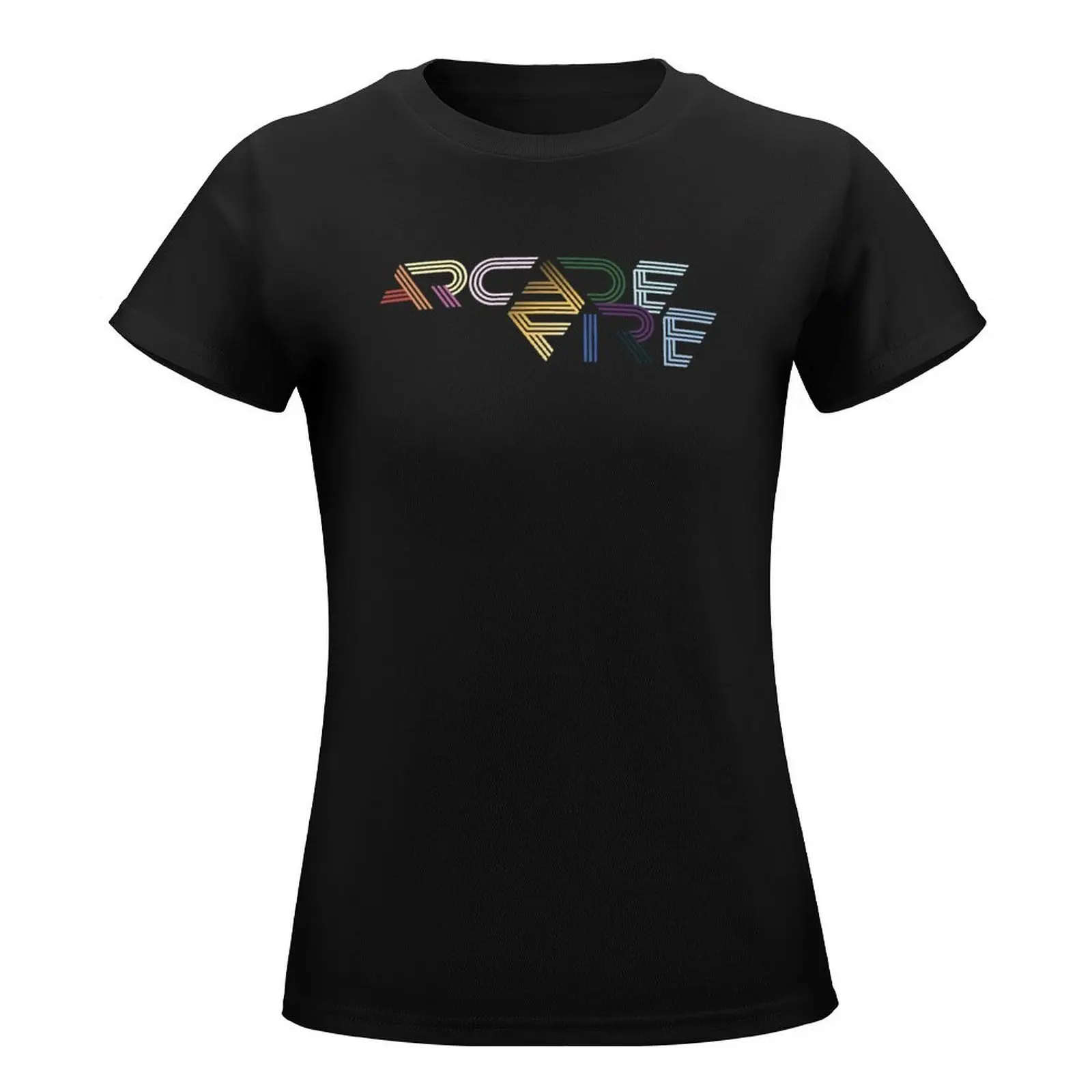 Arcade Fire US Rock Band Retro Gift T-Shirt customizeds plus sizes heavyweights workout shirts for Women loose fit