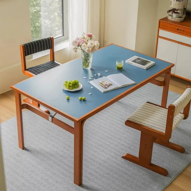 

Ретро-стол из массива дерева для дома, для небольшой квартиры, для гостиной, обеденный стол, длинный стол, обеденный стол из вишневого дерева, рабочий стол