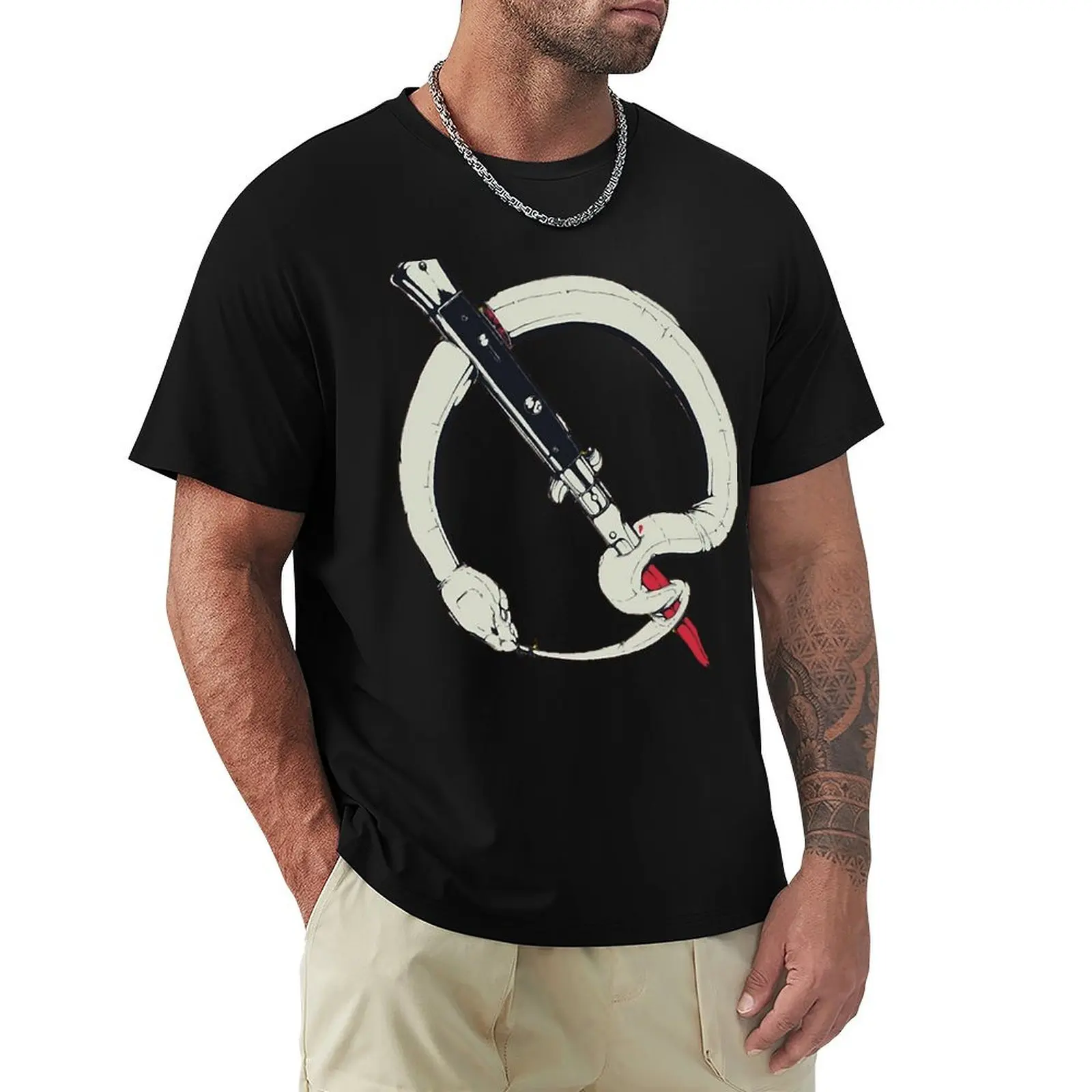 Original Qotsa snake,Queens Of The Stone Age T-Shirt Modern Print Casual T-Shirt