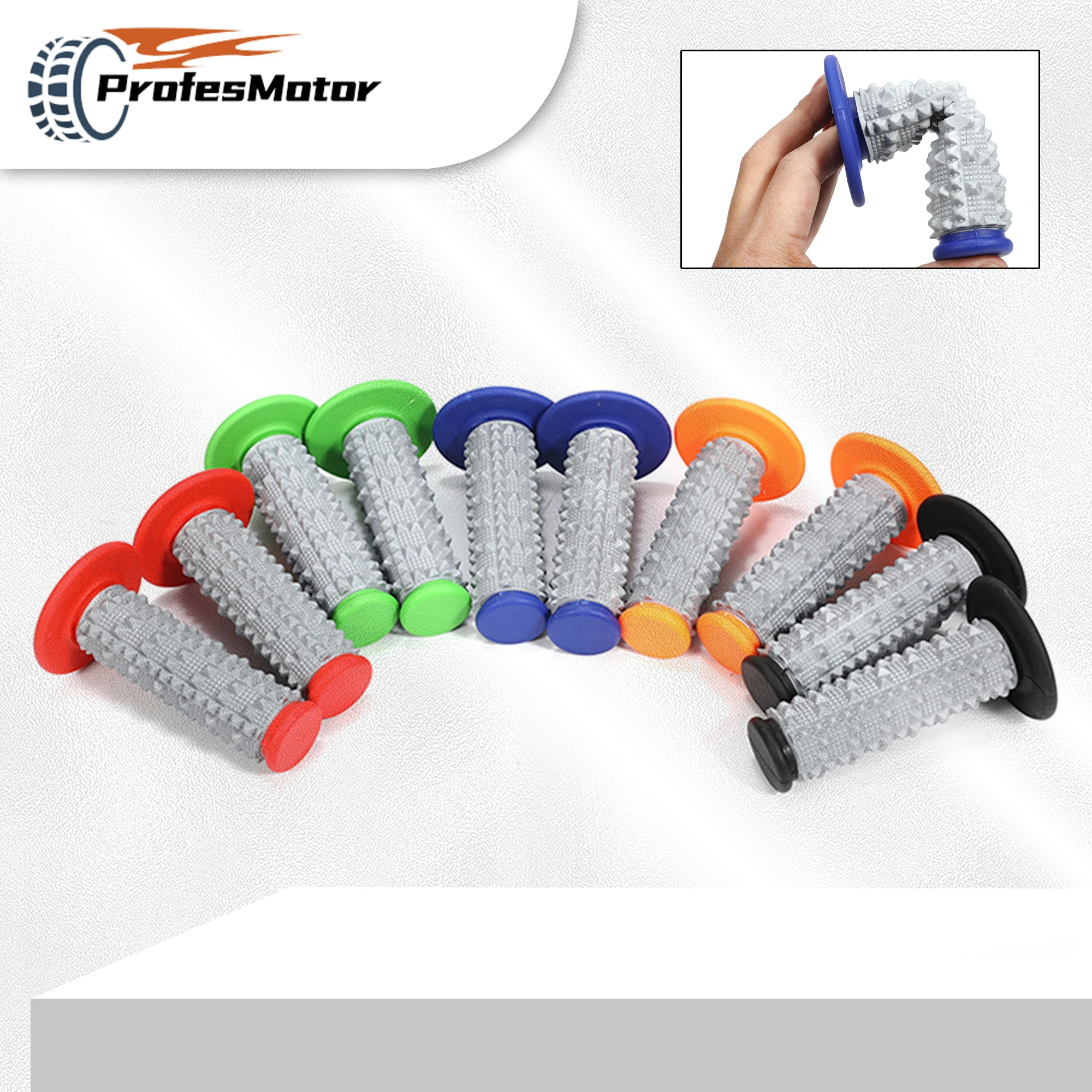 

7/8" Motorcycle Handlebar Rubber Gel Hand Grips High-Quality Professional Tapered Handle Brake Handle DirtBike Motocross Parts