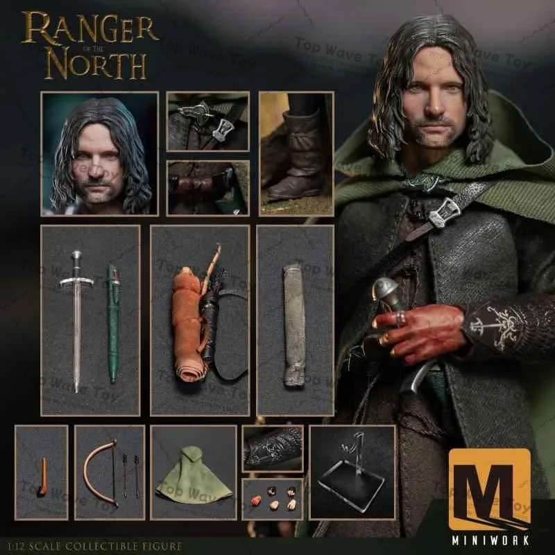 New Stock MiniWork MW-001 1/12 Scale Male Soldier GameSoldier Rangers Of The North Full Set 6'' Action Figure Model Toy - view 3
