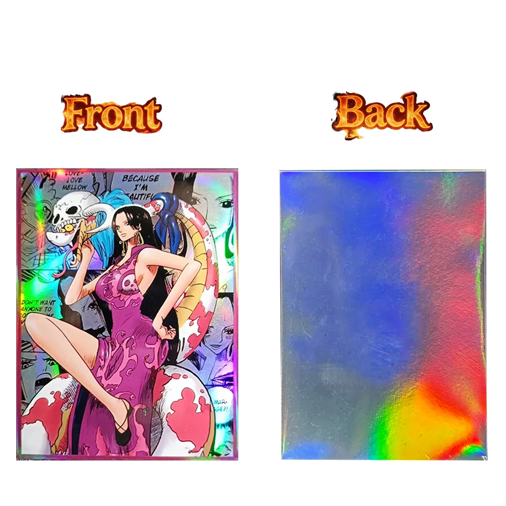 60 pz Boa Hancock Manicotto Per Carta Formato Olografico Anime Trading Card Protezioni per Dimensioni Standard Foil Premium Manicotto Per Carta 67x92mm