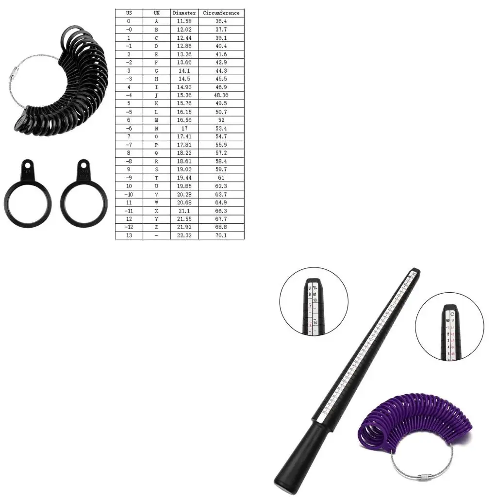 The Ring Size Measurement Tool Set Includes Ring Size Meter Ring Jewelry