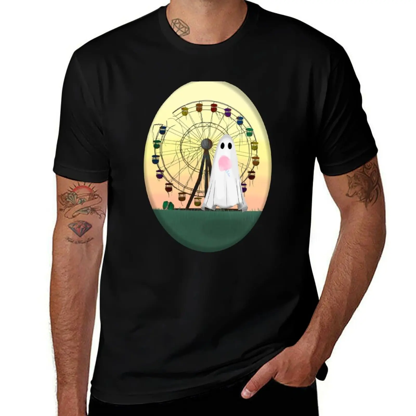 Cotton Candy Ghost T-Shirt Tough Fabric Work Tee T-Shirt