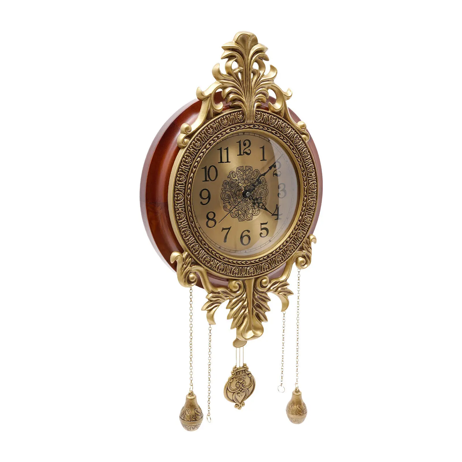 

Pendulum Wall Clock Retro Quartz Battery Operated Wall Clock For Room Office