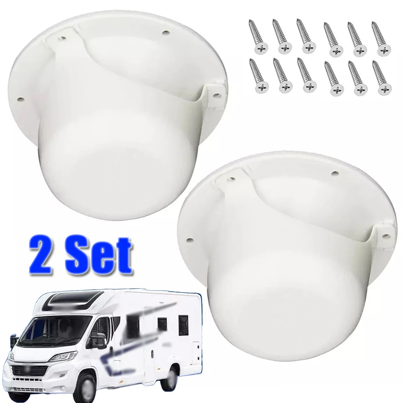 

2 Set RV Sewer Vent Cap Durable PE Plastic Roof Vent Cap With Screw For RV Caravan Motorhome Trailer Campers