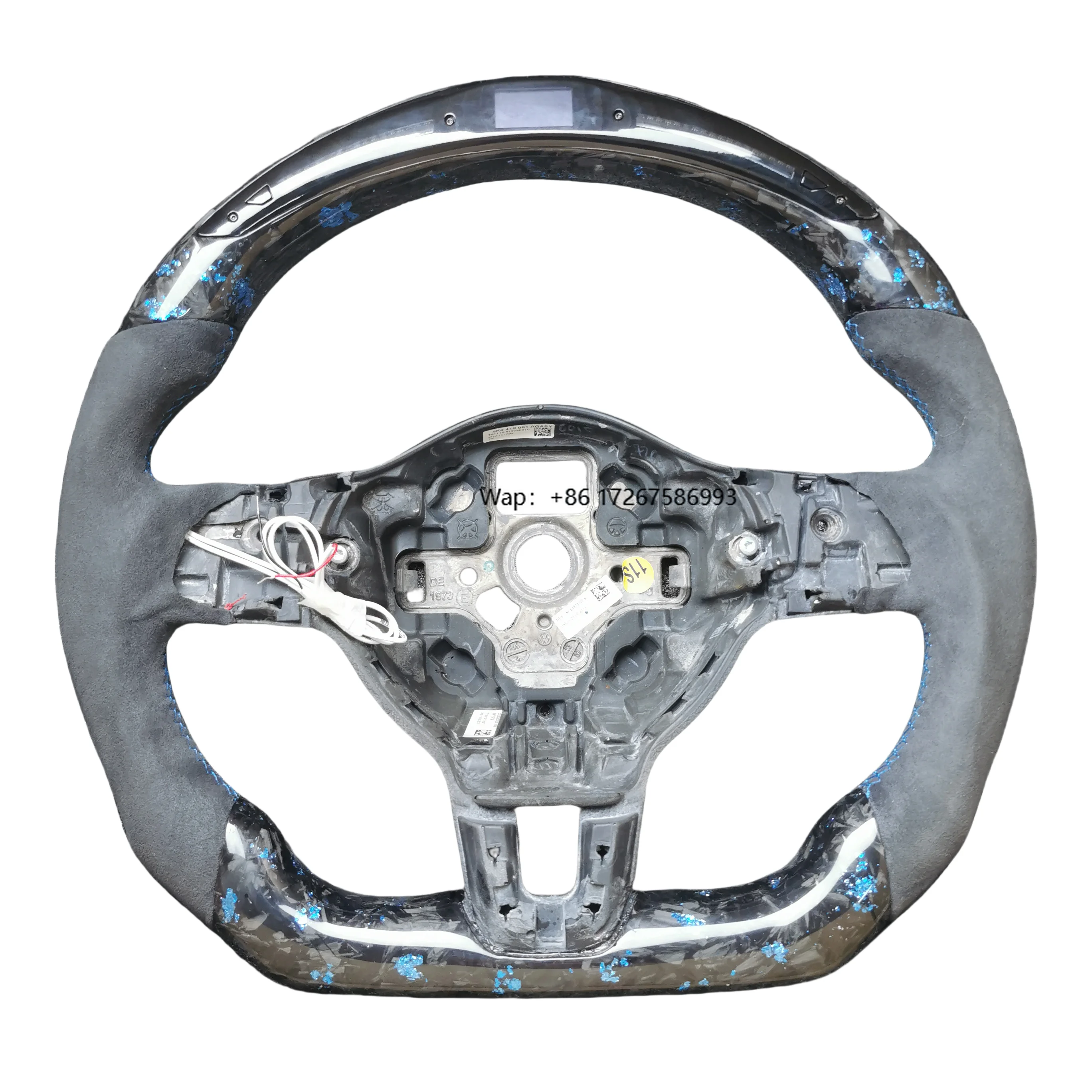 

Customize LED Steering Wheel for VW Golf GTI MK7 MK7.5 Flat Bottom Racing Style Upgrade Forged Carbon Fiber Steering Wheel