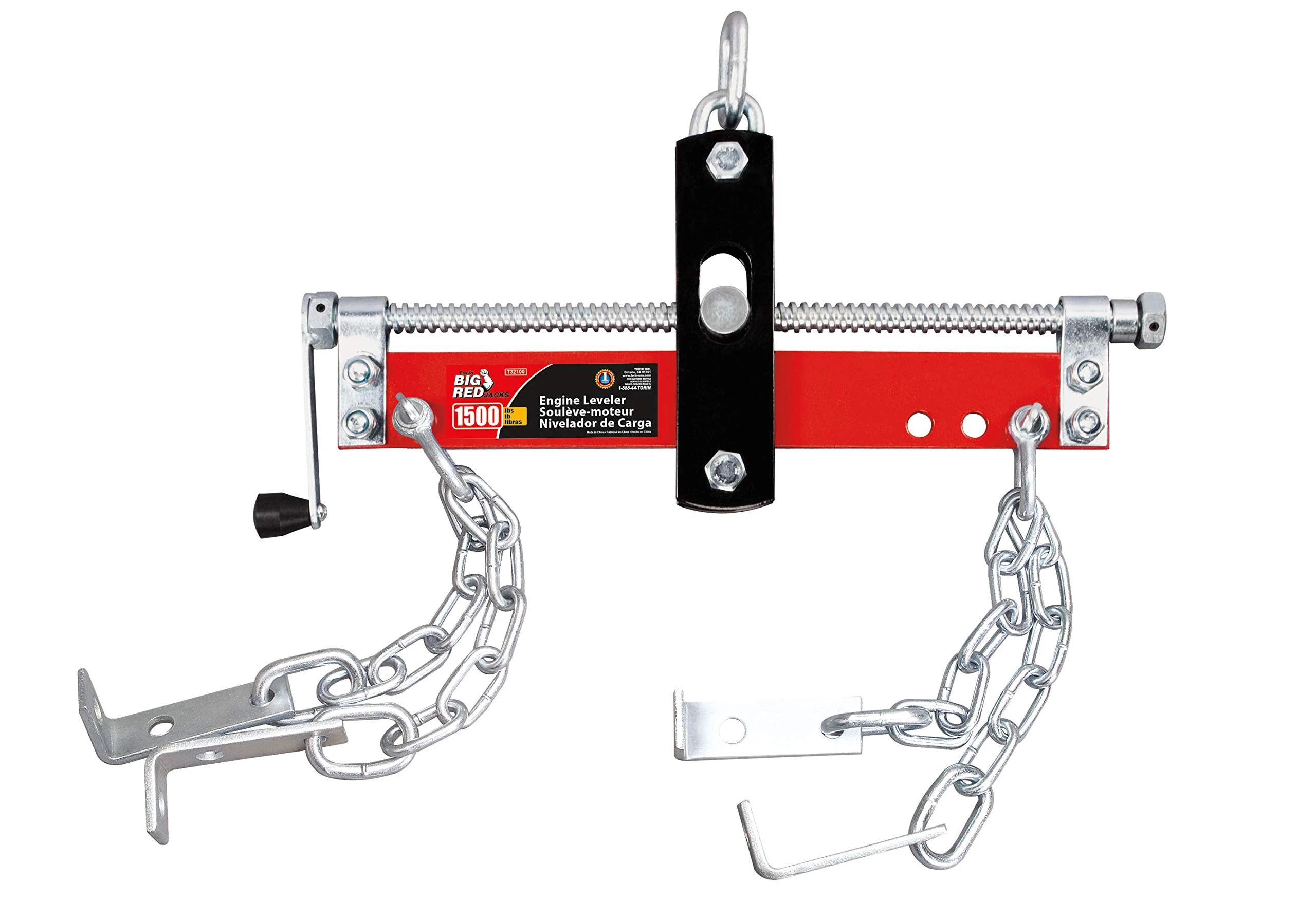 

3/4 Ton Engine Leveler with Adjustable Handle, Shop Crane Accessory Steel