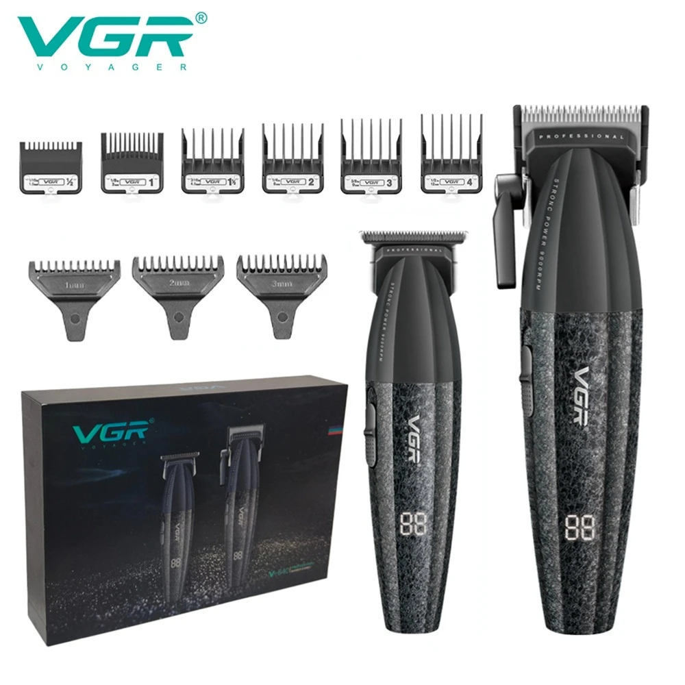 VGR Hair Trimmer Professional Trimmer Rechargeable Haircut Machine 9000 RPM Hair Clipper Adjustable Barber Hair Clipper V-640