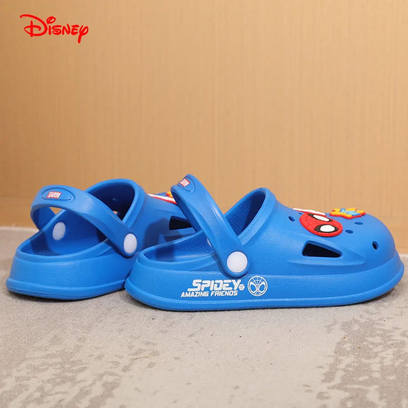 Disney Children\'s Sandals Cartoon Spiderman Boys Slippers Kids Soft Bottom Home Shoes Anti-slip Waterproof Sandals for 1-6Y