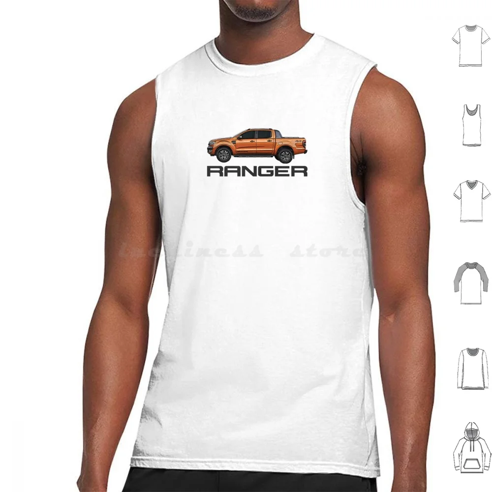 Ranger And Logo Tank Tops Print Cotton Ranger Ute Truck 4Wd 4X4 Wildtrak Raptor F150 F250