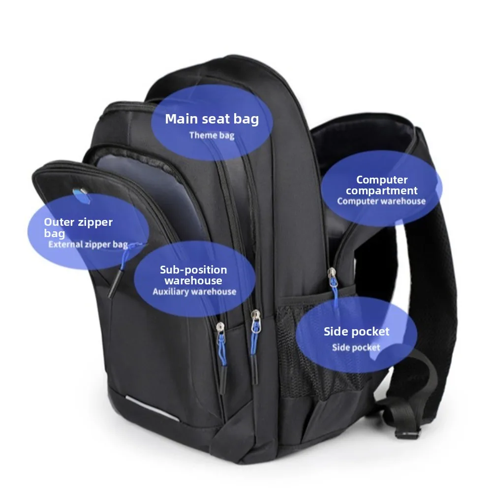 حقائب ظهر كبيرة ذات سعة كبيرة مقاومة للماء ومقاومة للاهتراء حقيبة مدرسية للطلاب ملابس الشارع من قماش أكسفورد حقيبة سفر للتخييم