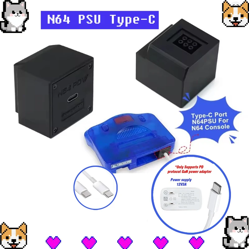 Placa de repuesto N64PSU de 15V/3A, módulo PSU tipo C para Nintendo 64, placa de alimentación para consola de juegos N64