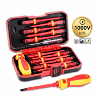 13pcs/8pcs Electrician Repair Tools Kit  1000V Changeable Insulated Screwdrivers Set with Magnetic Slotted Bits