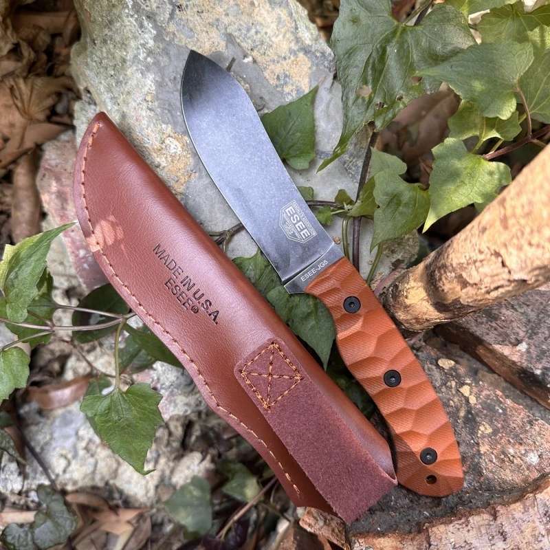 JG5 Large Straight Knife D2 Steel Blade G10 Handle Outdoor Camping Wilderness Survival EDC Practical Cutting Knife Men's Gift