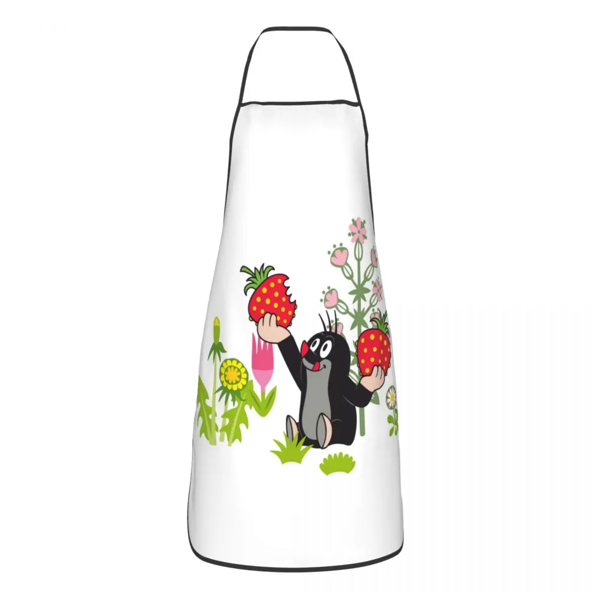 Kawaii Krtek Mole Aprons for Women Men Cartoon Little Maulwurf Adult Unisex Kitchen Chef Bib Tablier Cuisine Cooking Baking