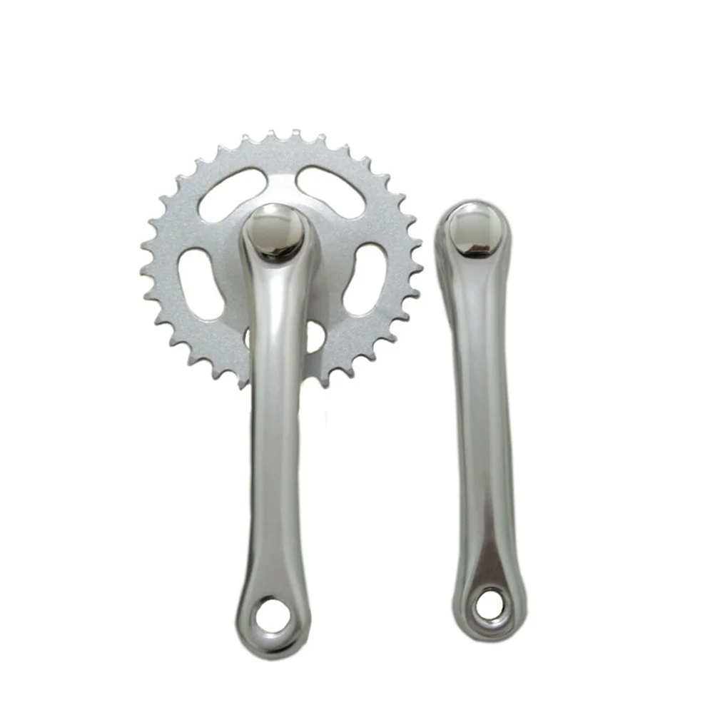 

170Mm 38T Aluminum Alloy Crankset Mountain Bike Tooth Plate Durable Bike Crank Strong Gear Range Smooth Shifting Silver