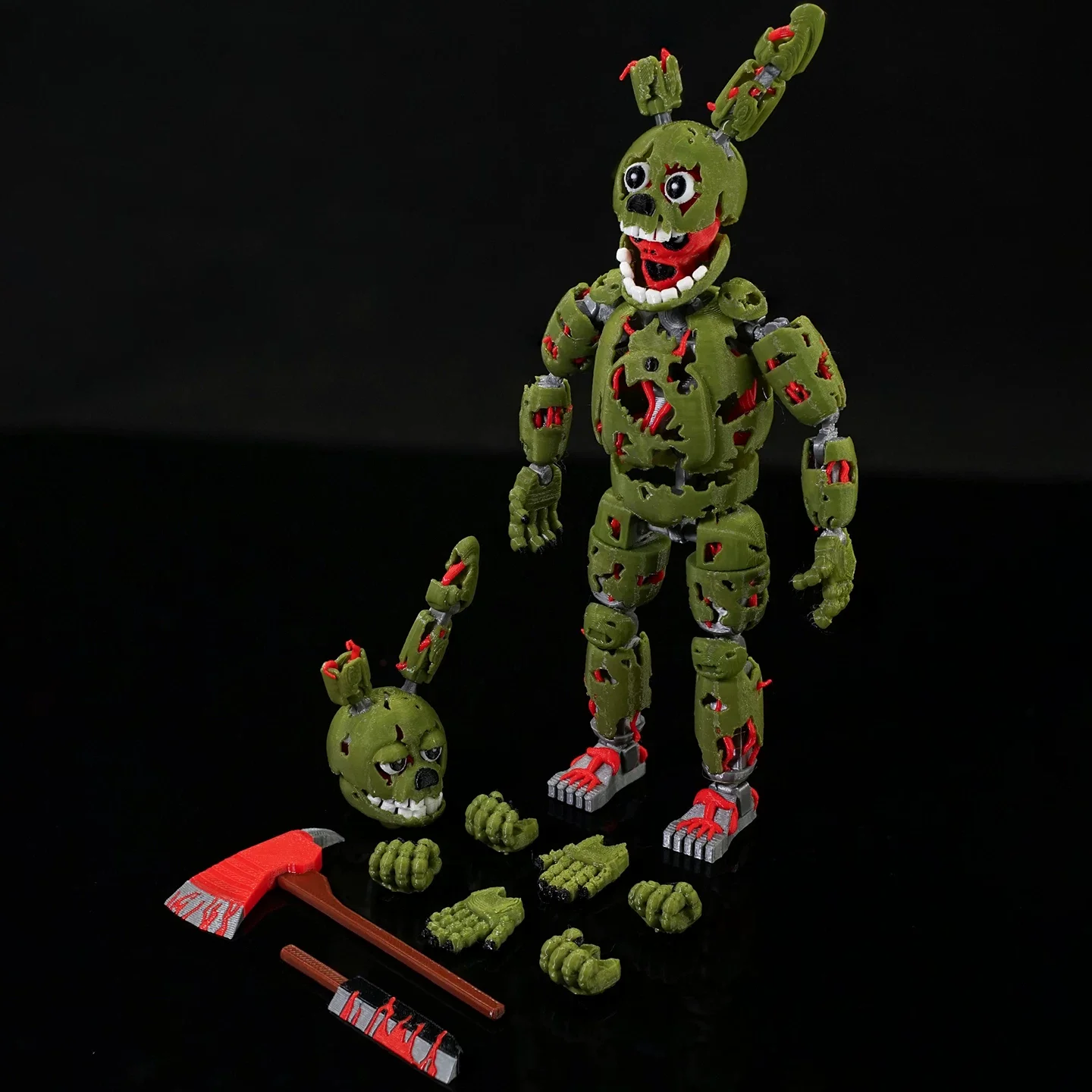16cm 9l3d Printed Fnaf Freddy Fazbear'S Pizza Springtrap Toys Action Figures Anime Model Lucky13 Dummy13 Titan13 Ornaments Gifts