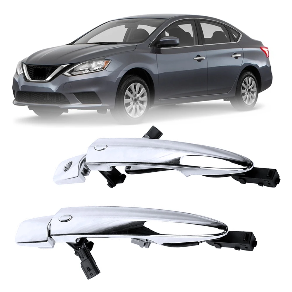 2 Stuks Auto Front Chrome Exterieur Deurgrepen Zilveren Abs 826469N00A 806469N00A 806451AA0A Voor Nissan Leaf Maxima Murano Sentra