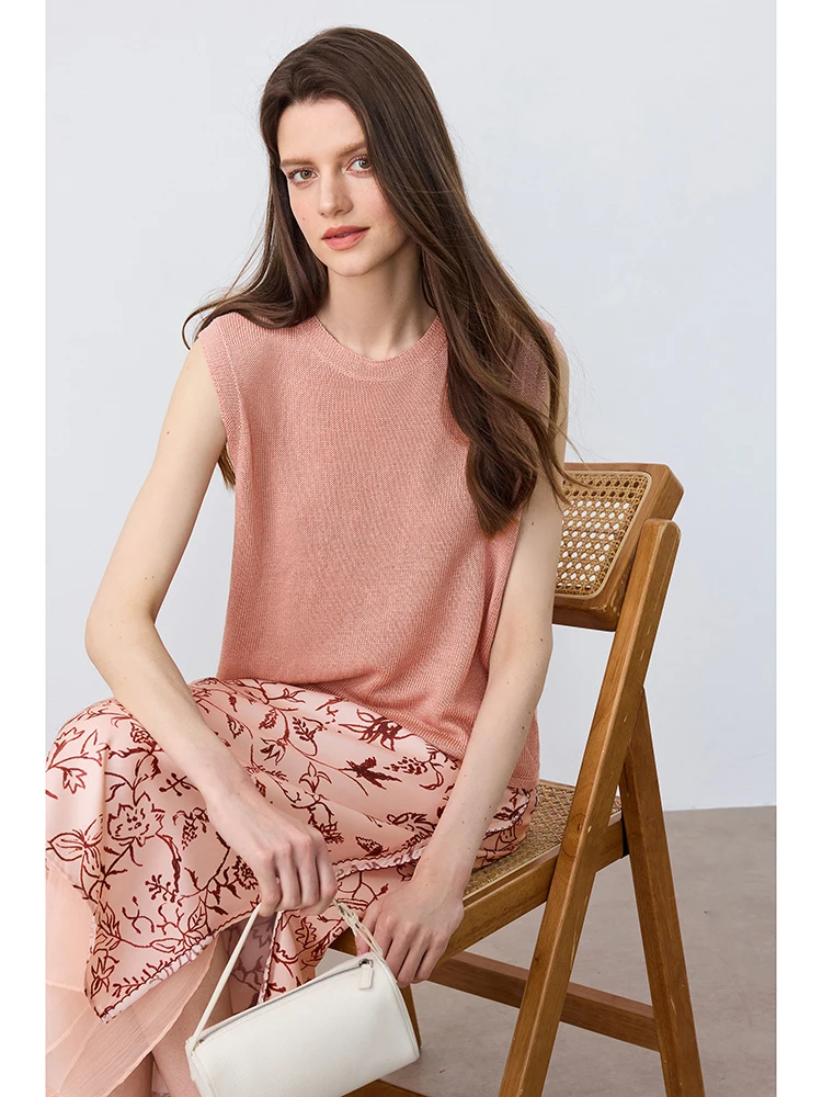 Elegant High Waist Silk Chiffon Half Skirt with Side Slit And Embroidery Simple Casual Commute Style Ladies' Skirt