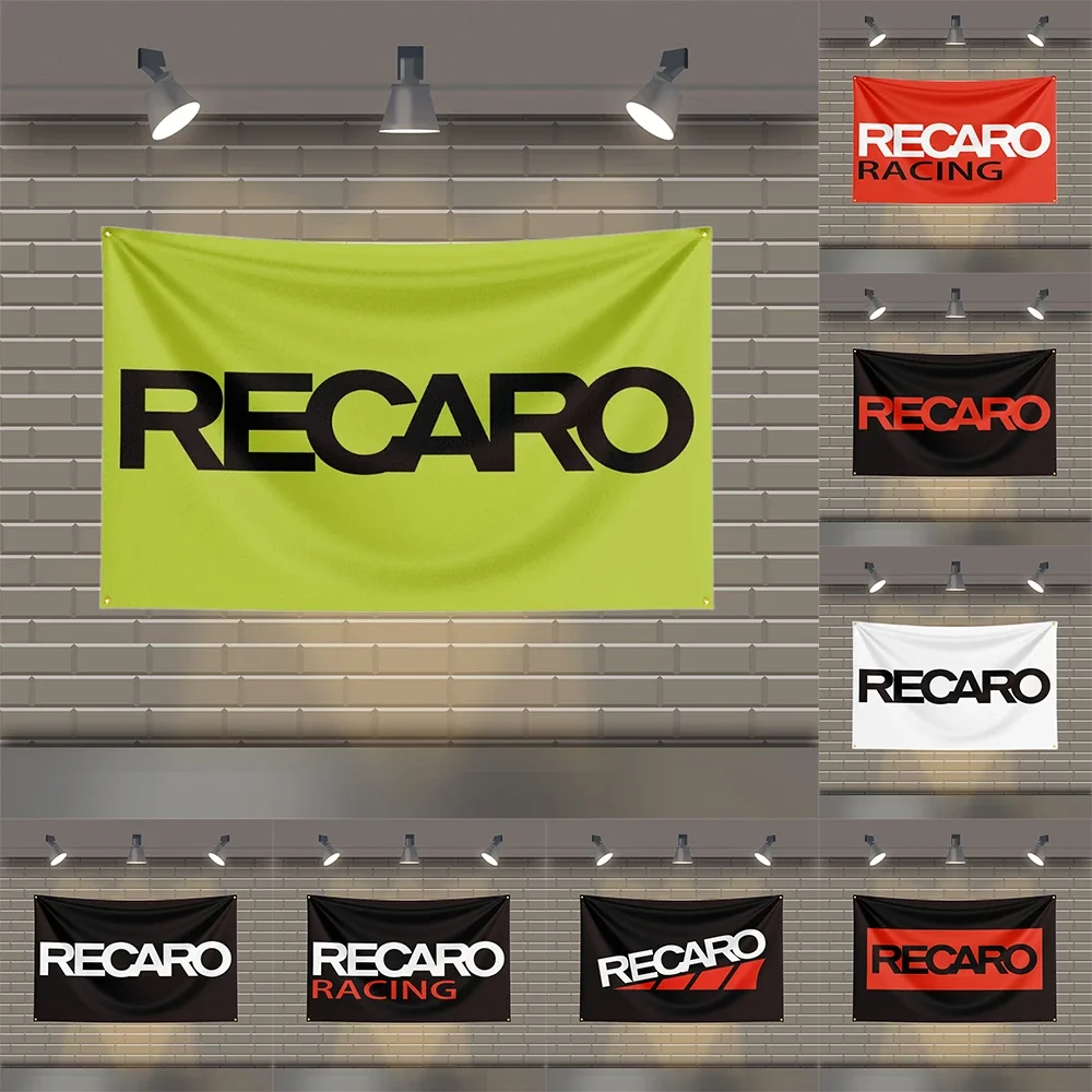 3x5 Ft Recaro Flag Polyester Printed Auto Parts Banner Flags for Room Garage Decor