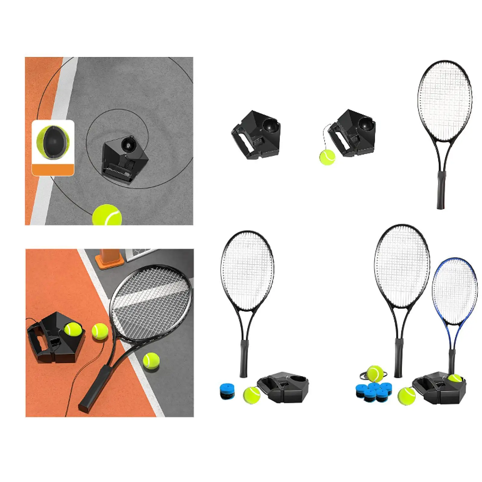 Kit de rebond de balle de tennis pour débutants, entraînement de tennis