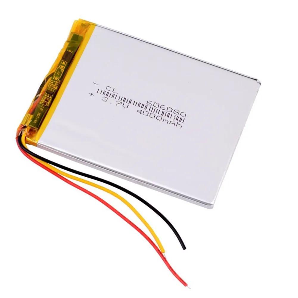 1-10PCS 3.7V 4000mAh 606080 Rechargeable Li-Polymer Battery For PAD Crema Sound Camera Speaker Tablet 7 8 9 inch Recorder GPS