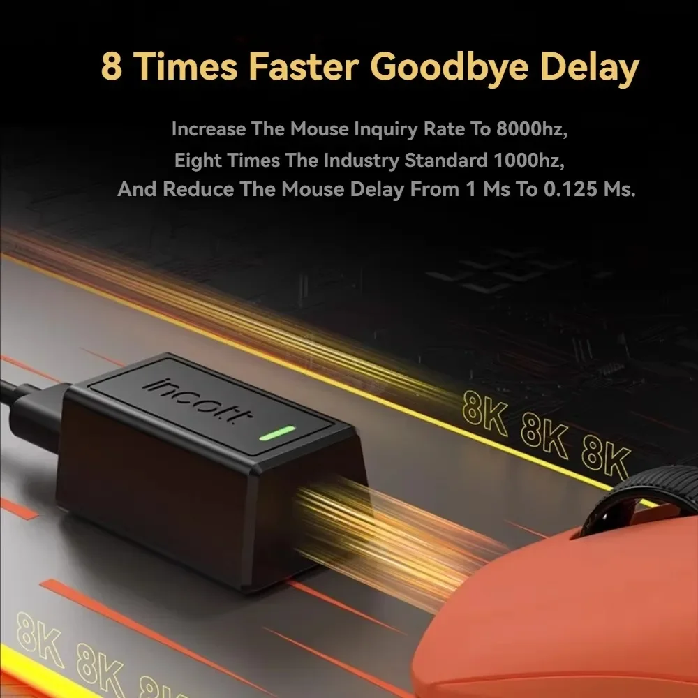 ماوس INCOTT G23 بمقبس ساخن 2.4 جرام لاسلكي 8K PAW3950 65 جرام خفيف الوزن مخصص مريح عالي الأداء FPS ماوس ألعاب