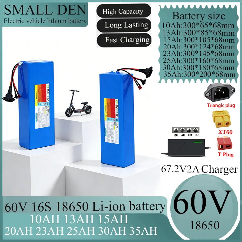 60V 10Ah 13Ah 15Ah …
