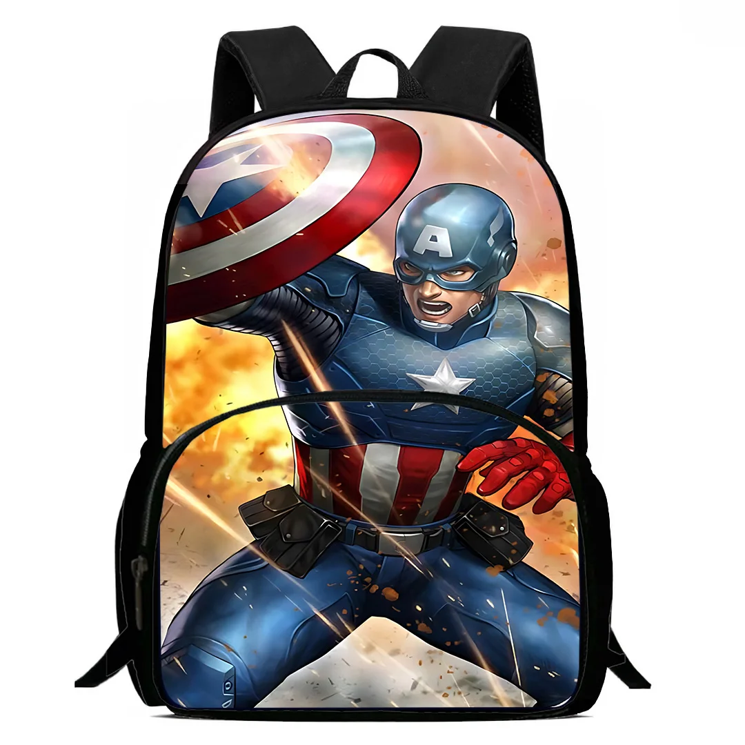 Marvel Captain America Kids Backpacks Boys Girls Student Birthday Gift Child School Bags Large Capacity Camping Durable Rucksack