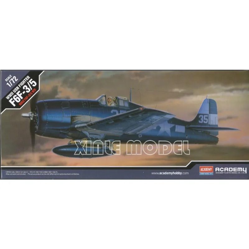 

Академия 12481, истребитель USN времен Второй мировой войны F6F-3/5 1/72, пластиковый собранный комплект модели самолета, игрушка «сделай сам»