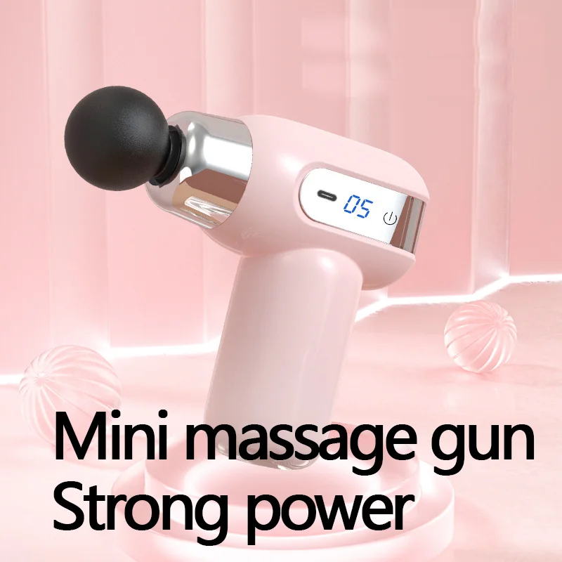 Mini Electric Muscle Massager Neck Back Cervical Legs Body Calf Portable Rechargeable Compression Vibrators Pistol Fascia Gun