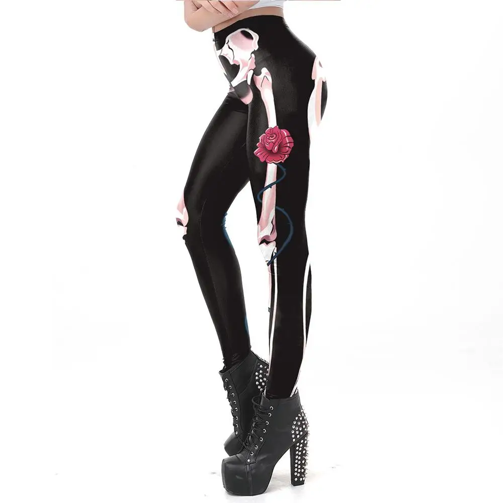 Loween الجمجمة طباعة سليم صالح طماق المرأة زي السراويل Faionable العرقية المرحلة ارتداء الصيف لا العلامة التجارية مسجلة
