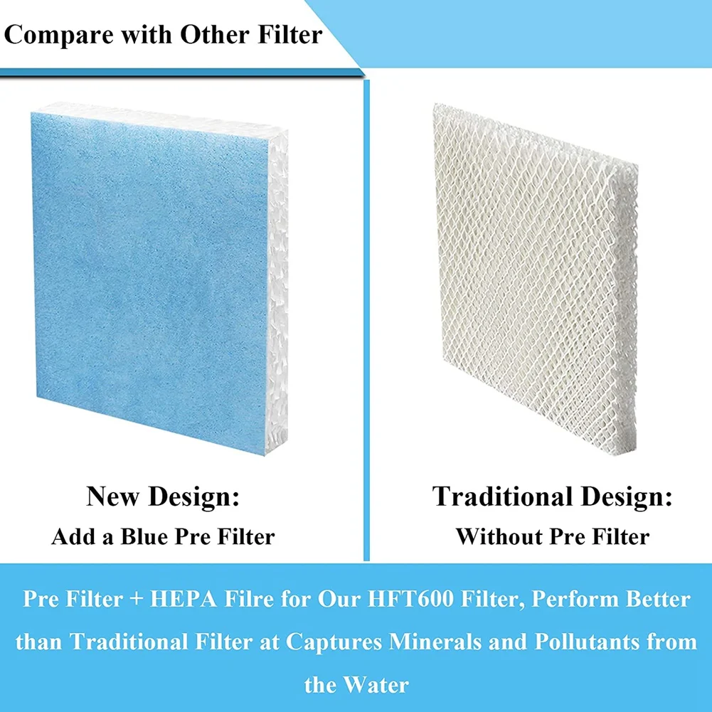 A09G-4Pcs HFT600 مرشحات فتل المرطب T متوافقة مع مرطب برج هانيويل HEV615 HEV620، مقارنة بـ HFT600T