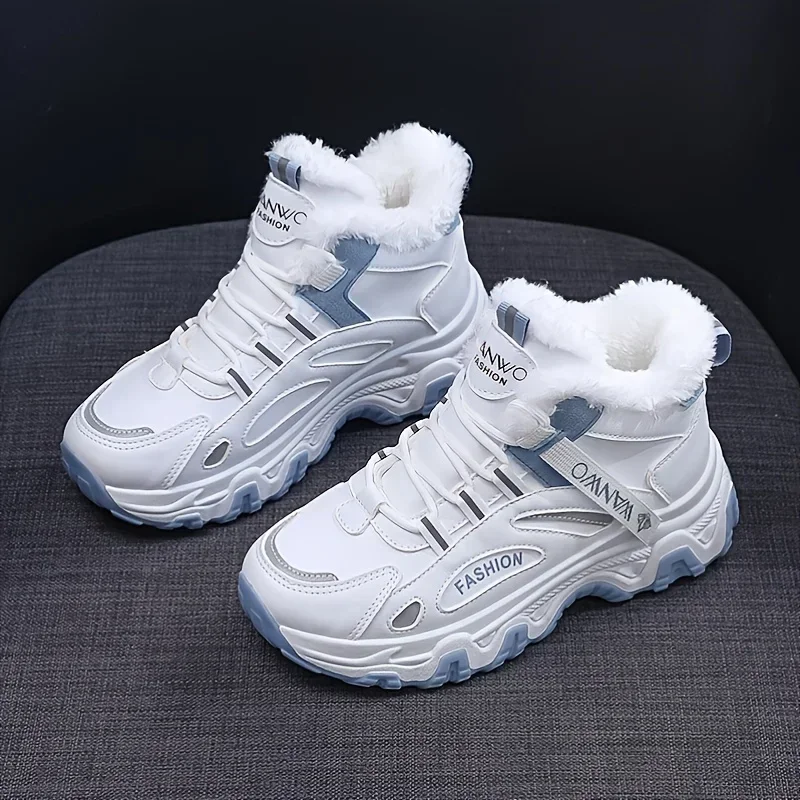 Zapatillas de deporte informales para mujer, zapatillas gruesas de suela gruesa de bloque de Color, zapatos de tenis de plataforma antideslizantes