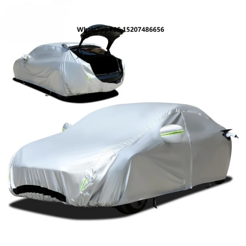 Car Cover for Model Y Car Cover Waterproof All Weather with Ventilated Mesh Charge Port Opening Zipper Door Trunk Opening