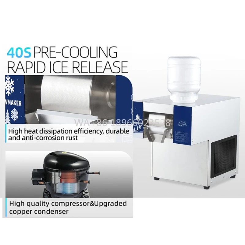 

Commercial Bingsu Snow Ice Machine Maker Naixer Small Edible Snow Flake Ice Shaving Shaver Making Maker Machine 80kg