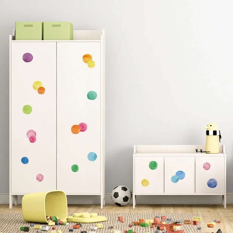 12pcs/set Water color Big Dots DIY Wall Sticker  for Kids Room  Bedroom Mural Decals Dorm Home Decoration Nursery Decor