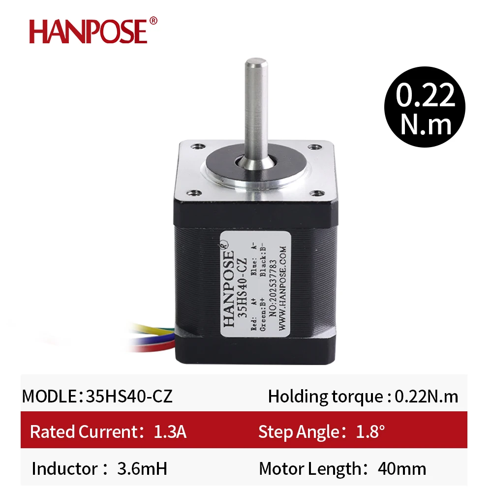 Stepper Motor With Magnetic Axis Hole Encoder 1.3A 0.22N.M NEMA14 Stepper Motor 35HS28/35/40/50-CZ/HCZ